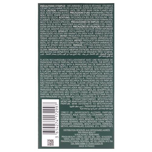 Prada Paradigme Eau de Parfum Spray for Men - 3.4 oz / 100 ml