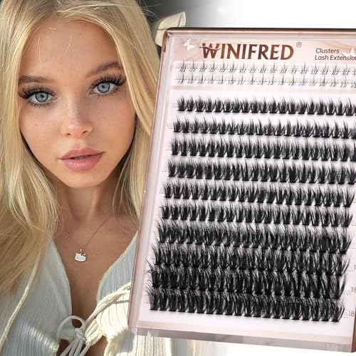Wispy Lash Clusters with Bottom Lashes Eyelash Clusters C Curvature Cluster Eyelash Extensions 10-18mm Individual Lashes DIY Lashes Clusters Thick Volume by Winifred