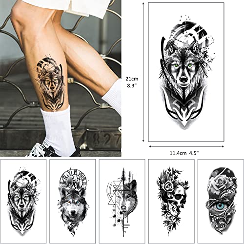 Realistic Temporary Tattoos | 15-pack Waterproof Fake Tattoos, 5-7 Days