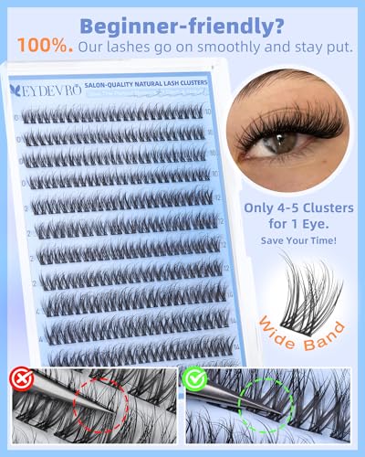 EYDEVRO Wispy Lash Clusters - DIY Eyelash Extensions 10/12/14mm