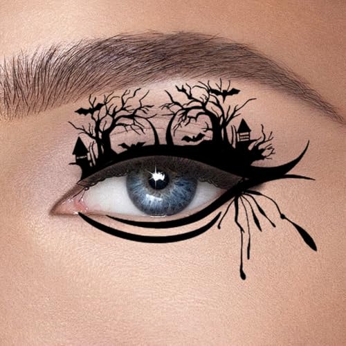 20 Pairs Halloween Eye Tattoo Stickers - Eyeliner Decals