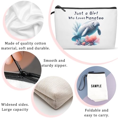 Cute Manatees Makeup Bag - Premium Travel Cosmetic Organizer