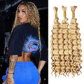 P27613 Ombre Deep Wave Braiding Hair 20 Inch Honey Blonde