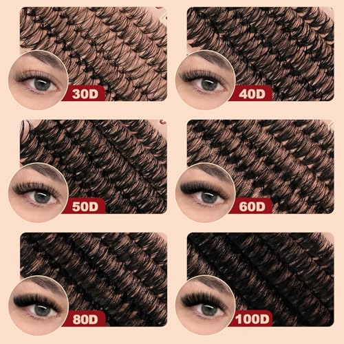 Lash Clusters 600pcs Mixed Density 10-18mm Wispy Eyelash Extensions