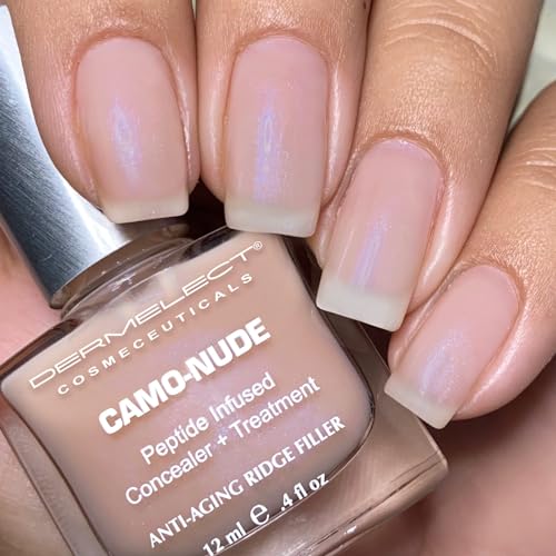 Dermelect Camo-Nude Keratin Nail Concealer & Ridge Filler Base Coat, 0.4 oz