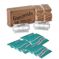 Gentleman Jon 50-Pack Platinum Double Edge Razor Blades - Premium Swedish Stainless Steel Safety Razor Blades - Platinum Coated Blade For Smooth and Comfortable Shaves - Fits Most Men's Safety Razors