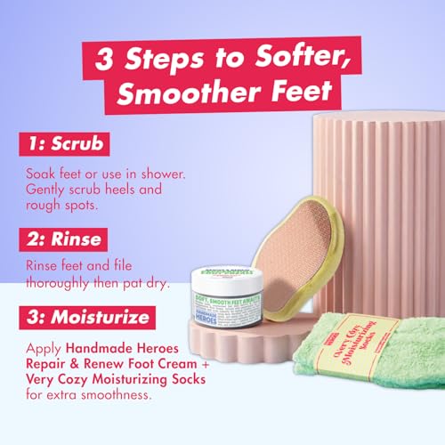 Handmade Heroes Exfoliating Foot Scrub for Callus Care & Dry Heels