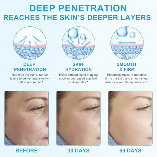 Hyaluronic Acid Powder, 120g Hyaluronic Acid Serum Powder for Face & Skin, Dual Molecular Weight Deep Hydration, Moisture Lock, Enhance Skin Elasticity & Barrier