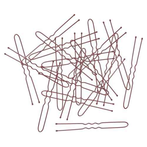 2.8 Inch U Shaped Hair Pins for Women Girls, Long Hair Pin Bobby Pin for Secure Bun Hairstyles, 100 Count (Brown)