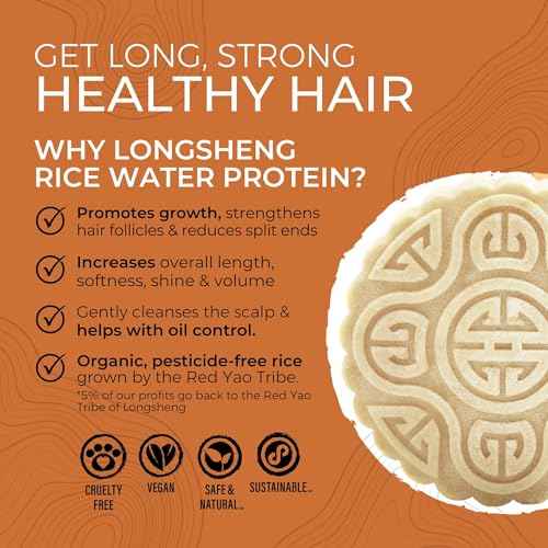 Viori Native Essence Shampoo and Conditioner Bar Set and Bamboo Holder - Made with Rice Water for Hair Growth - Handcrafted Sulfate Free Shampoo and Conditioner