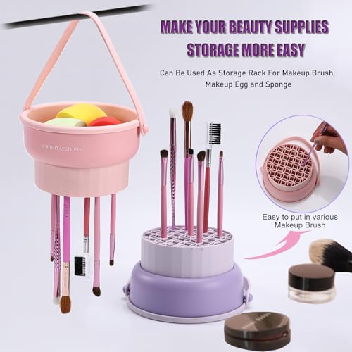 3-in-1 Silicone Makeup Brush Cleaner Mat & Drying Holder