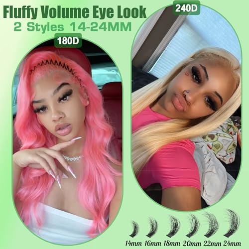 Lash Clusters 180D+240D Thick Eyelash Extensions 432Pcs