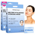 Melting Hydrogel Face Mask with Hyaluronic Acid ? Deep Hydration & Pore Tightening, Glass Skin Look ? Dermatologist Tested, Anti Aging Korean Skin Care, Vegan, Clean Beauty ? Pack of 10