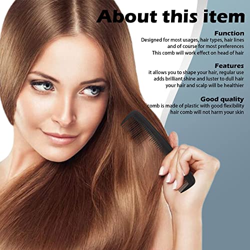 Black Unbreakable Hair Comb Set - Fine Tooth Styling Comb for Men & Women - 4 Pack