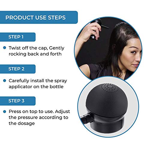 Hair Fiber Applicator for Thin Hair | Spray Application Atomizador Nozzle for Hair Building Fibers & Hair Thickening | Natural Hair Loss Concealer Spray Tool for Men & Women