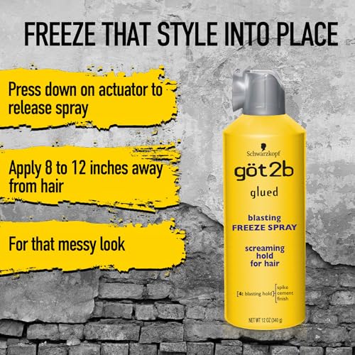 Got2b Glued Blasting Freeze Hair Spray 12oz Pack of 2