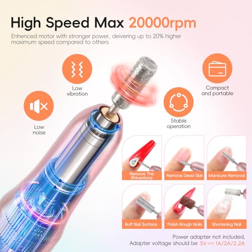 PEACECOLOR 52Pcs Poly Gel Nail Extension Kit with UV Light & Drill - 24 Colors