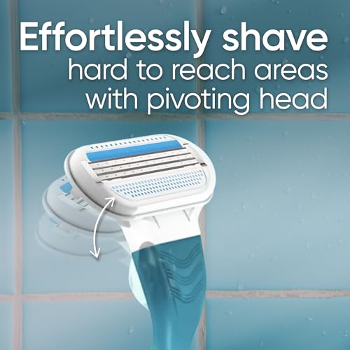 Women's Razor with 6 Refills - Soft-Grip Handle for Smooth Shave