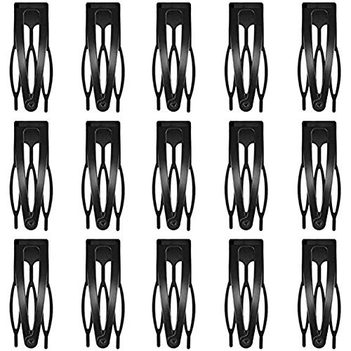 15Pcs 2" Metal Double Grip Hair Clips - Salon Barrettes