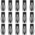 15Pcs 2" Metal Double Grip Hair Clips - Salon Barrettes