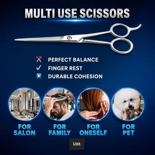 UM Supplies 7.5" Professional Barber Scissors for Hair Cutting