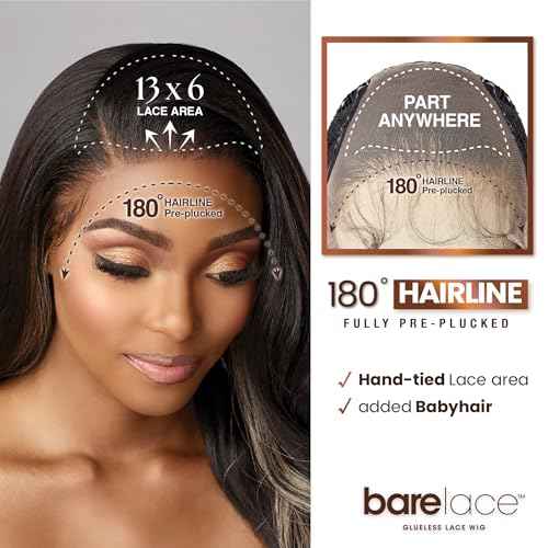 Sensationnel Bare Lace 13X6 Wigs - Unit 11 Lacefrontal Glueless Synthetic 180 Degree Preplucked Hairline (BEIGEBLONDE)