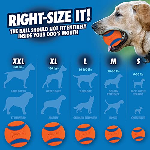 Chuckit Ultra Ball Dog Toy, Large (3.0 Inch Diameter) Pack of 1, for breeds 60-100 lbs