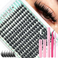 Spiky Lash Clusters Kit, 192Pcs Individual Extensions 9-18mm