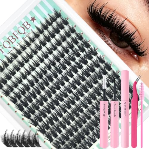 Spiky Lash Clusters Kit, 192Pcs Individual Extensions 9-18mm