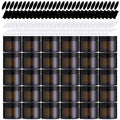 120Pc Amber Glass Jars with Lids & Liners for Cosmetics