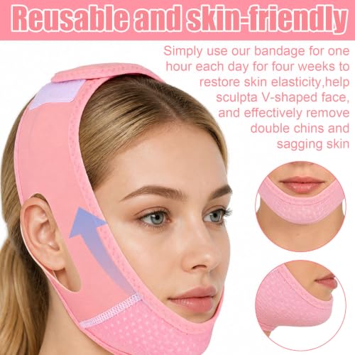 Penitue V Line Face Lifting Mask - Reusable Chinstrap for Double Chin Reduction
