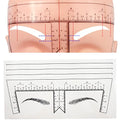 Guapa 50pcs/Pack Eyebrow Ruler with Brow Shape Disposable Microblading Ruler Sticker Adhesive Brows Positioning Measure Tool