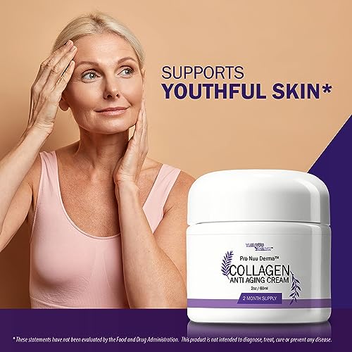Pro Nuu Derma Cream - 2 Month Supply Anti Aging Anti Wrinkle Cream - Our Best Anti Aging Moisturizer for Women - Day & Night Cream Anti Aging Care - Pro Nuu Derma Collagen Cream - Anti Aging Products