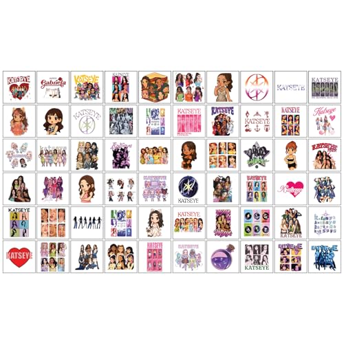 60Pcs Katseye Temporary Tattoos - Waterproof Fake Tattoo Stickers