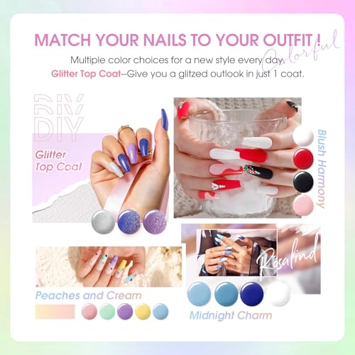 ROSALIND 30pc Pastel Gel Nail Polish Set with Top & Base Coats