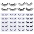 20 Pairs False Eyelashes - 4 Styles, Natural to Dramatic Look