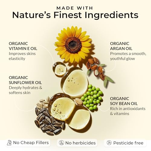 Organic Vitamin E Oil Bulk - 32oz USDA Certified 100% All Natural Plant Based - Light and Unscented Great for Scars After Surgery - For Face, Skin and Nails - Anti-Aging, Reduce Appearance of Wrinkles
