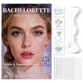EMOME Bachelorette Party Accessories, Iridescent Glitter Freckles Face Tattoos with Face Gems, Bachelorette Party Favors Decorations Face Paint Makeup Kit for Bridal Shower, Bridesmaids, Women, Girls