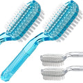 Two-Sided Nail Brush Set - 4 Pcs Ergonomic Fingernail & Foot Scrub Brushes