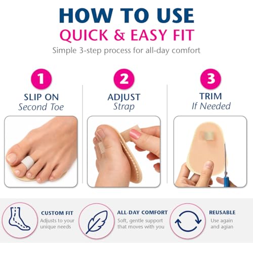 Pedifix Budin Toe Straightener with Metatarsal Cushion - 3 Pack