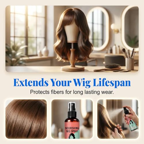 No-Rinse Nourishing Wig Spray - Lightweight & Quick-Drying 55ml