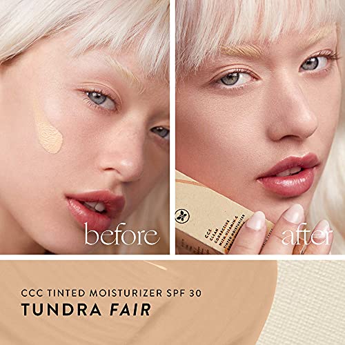 Honest Beauty CCC Clean Corrective with Vitamin C Tinted Moisturizer | Mineral SPF 30 | Vegan + Cruelty Free | Tundra Fair, 1 fl oz