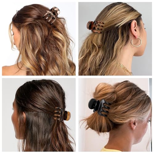 Small Claw Clips for Thin Hair, 8 Pack Mixed Styles