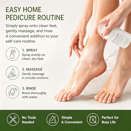Gentle Foot Exfoliating Spray for Cracked Heels - Moisturizing Dead Skin Remover