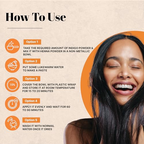 Just Jaivik 100% Organic Indigo Powder for Hair Dye - 227g