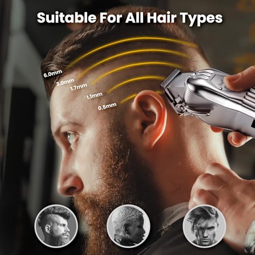 AngFan Professional Cordless Hair Clipper Set | 7200RPM, 5H Runtime