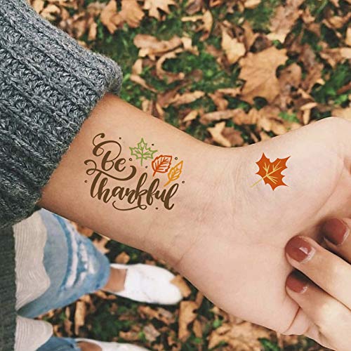 Thanksgiving Temporary Tattoos - 12 Sheets Turkey Party Favors
