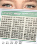 Lvmixwig B-Natral Short Lash Clusters 8-12MM Natural Eyelash Extensions, Wispy & Invisible Band, 150PCS
