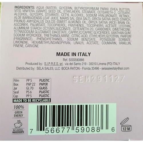 Delfanti Milano, Retinol Pro Advance Day Cream with Dead Sea Salts and Vitamin B, Anti Aging Moisturizer for Face and Neck, Made in Italy, 1.7 oz 50 mL