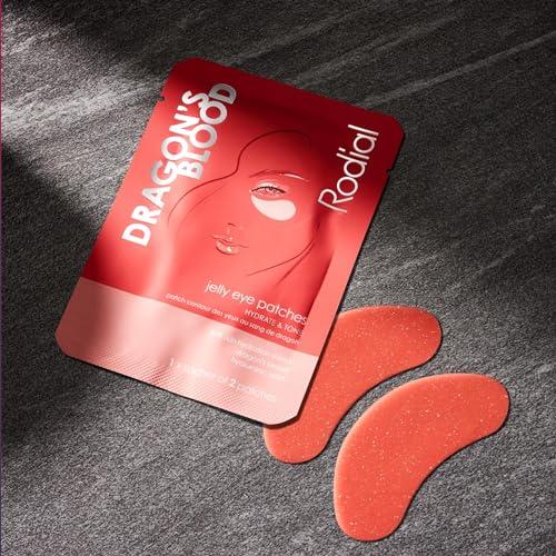 Rodial Dragon¡¯s Blood Jelly Eye Patches (1 Sachet), Hydrating Under-Eye Patches for Firmness & Elasticity, with Hyaluronic Acid & Dragon¡¯s Blood, Makeup Prep